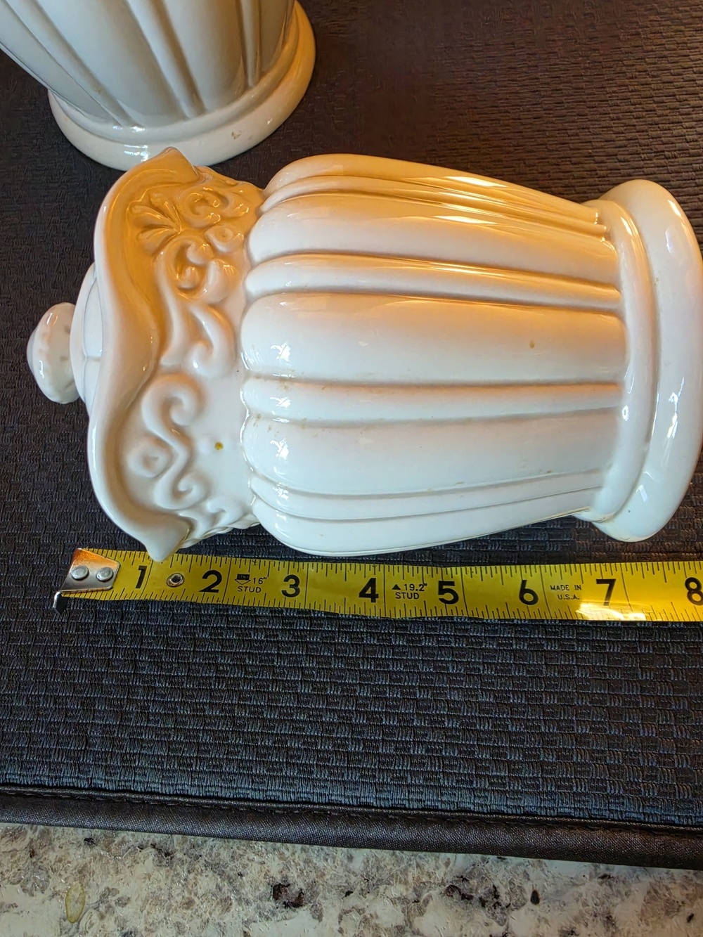 White Ceramic Decorative Jar with Lid - Home Accents